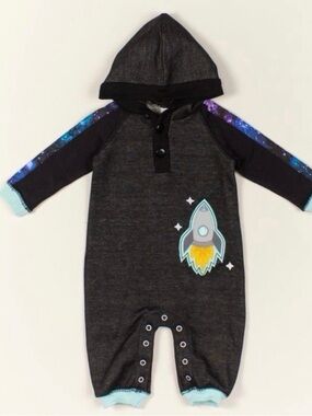 RicRac rocket ship romper
